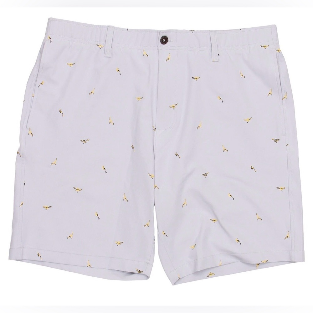 Under Armour UA Golf Men's Stretch Birdie Print Shorts – Halo Gray ⛳🐦